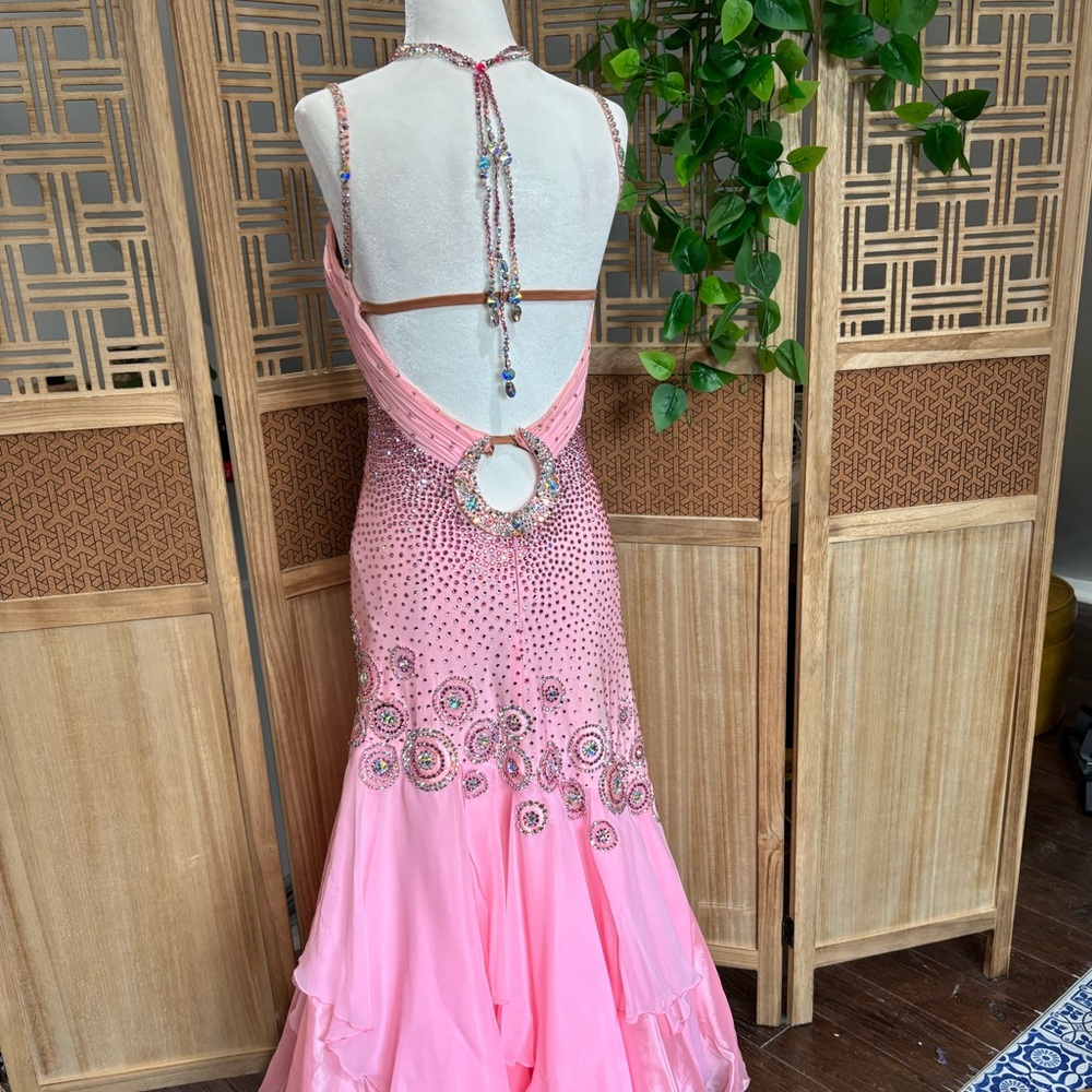 Chrisanne Couture Pink Ballroom Gown with Removable Standard Floats - Picture 2 of 9